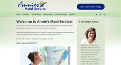 Desktop Screenshot of anniesmaid.com