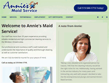Tablet Screenshot of anniesmaid.com